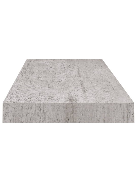 Plovoucí nástěnné police 2 ks betonově šedé 60x23,5x3,8 cm MDF