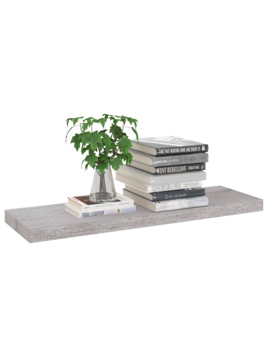 Plovoucí nástěnné police 4 ks betonově šedé 80x23,5x3,8 cm MDF