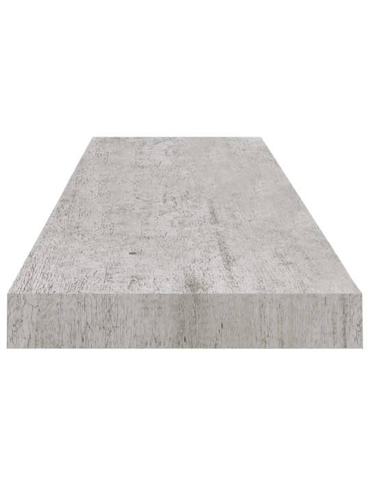 Plovoucí nástěnné police 2 ks betonově šedé 90x23,5x3,8 cm MDF