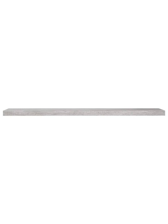 Plovoucí nástěnné police 2 ks betonově šedé 120x23,5x3,8 cm MDF