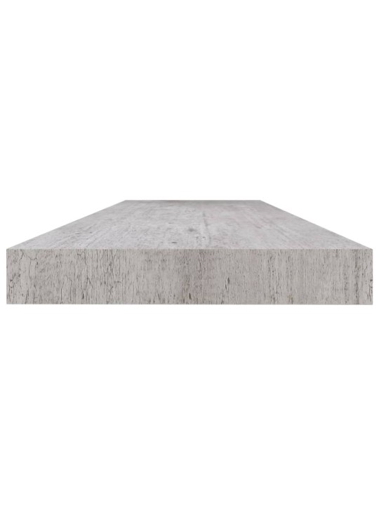 Plovoucí nástěnné police 4 ks betonově šedé 120x23,5x3,8 cm MDF