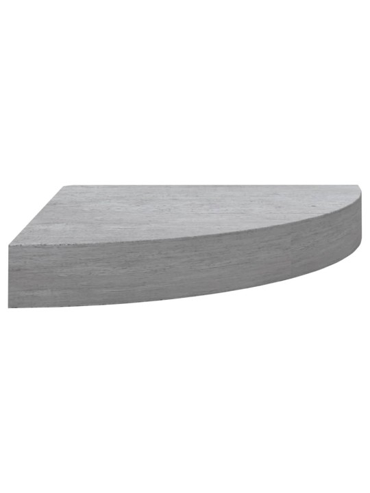 Nástěnné rohové police 2 ks betonově šedé 25 x 25 x 3,8 cm MDF
