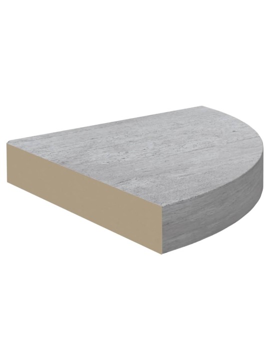 Nástěnné rohové police 2 ks betonově šedé 25 x 25 x 3,8 cm MDF