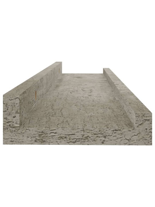 Nástěnné police 2 ks betonově šedé 40 x 9 x 3 cm
