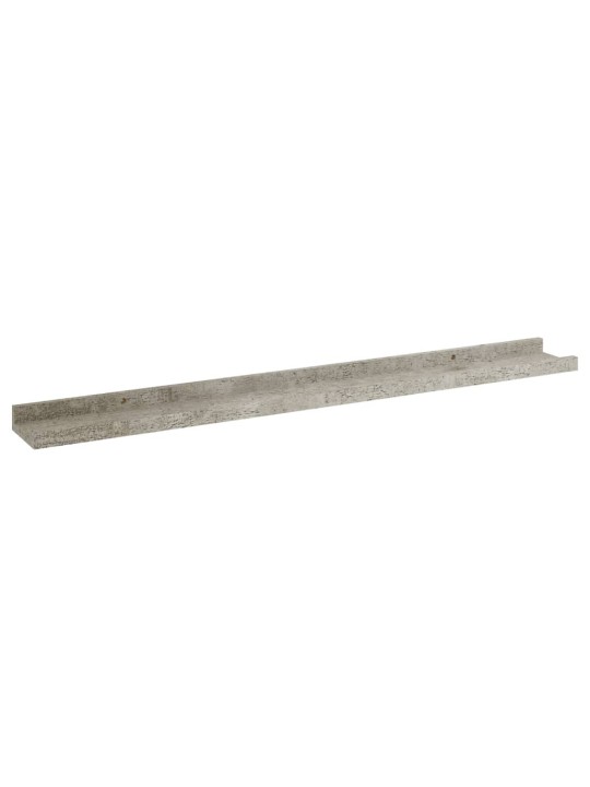 Nástěnné police 2 ks betonově šedé 80 x 9 x 3 cm