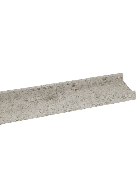 Nástěnné police 2 ks betonově šedé 100 x 9 x 3 cm