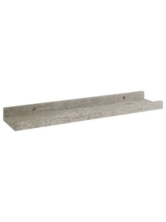 Nástěnné police 4 ks betonově šedé 40 x 9 x 3 cm