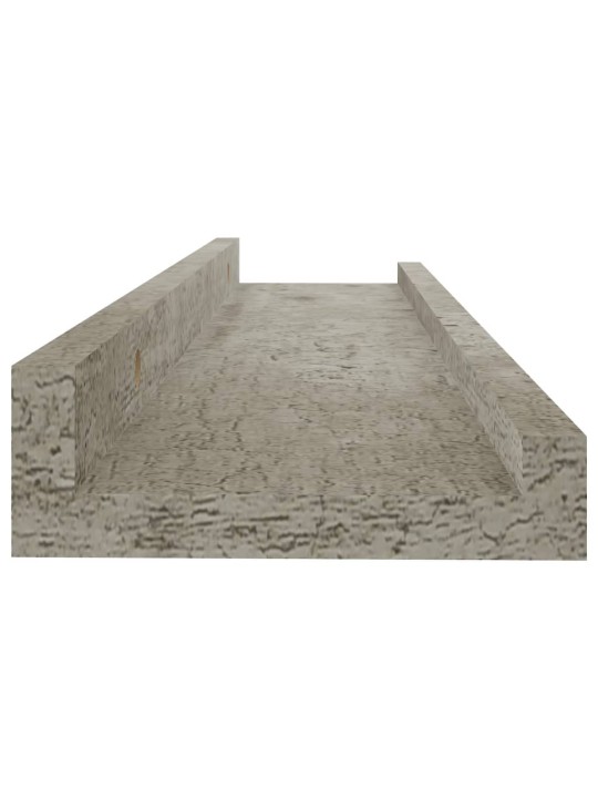 Nástěnné police 4 ks betonově šedé 40 x 9 x 3 cm