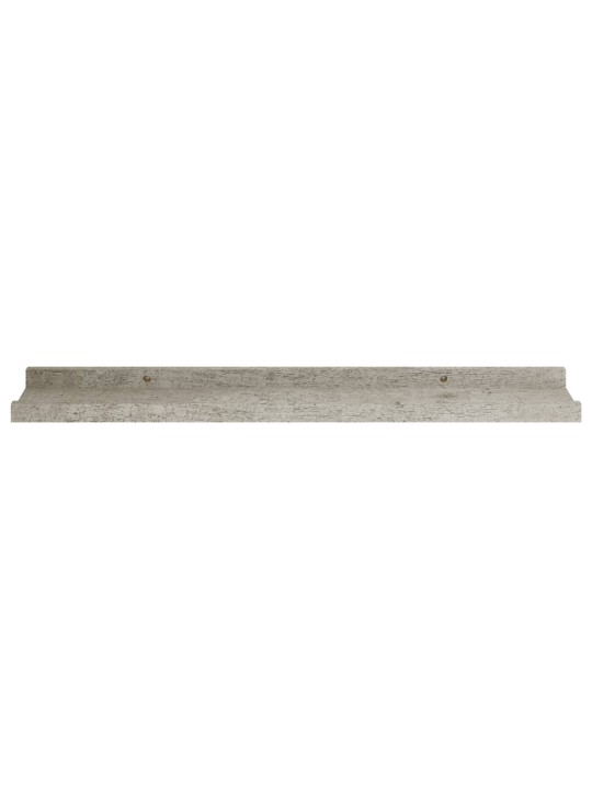 Nástěnné police 4 ks betonově šedé 60 x 9 x 3 cm