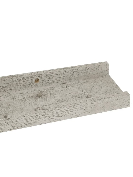 Nástěnné police 4 ks betonově šedé 60 x 9 x 3 cm