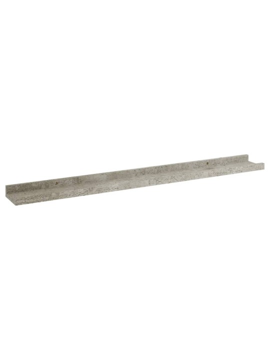 Nástěnné police 4 ks betonově šedé 80 x 9 x 3 cm
