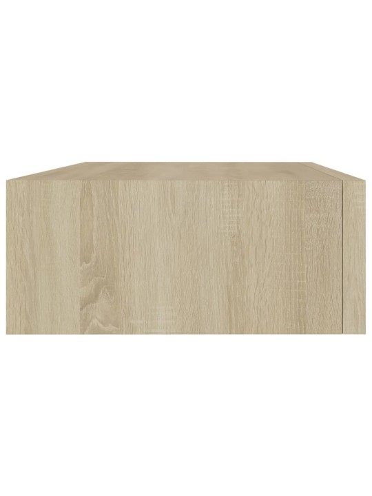 Nástěnná police se zásuvkou dub 40 x 23,5 x 10 cm MDF
