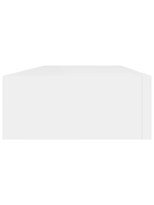 Nástěnná police se zásuvkou bílá 60 x 23,5 x 10 cm MDF