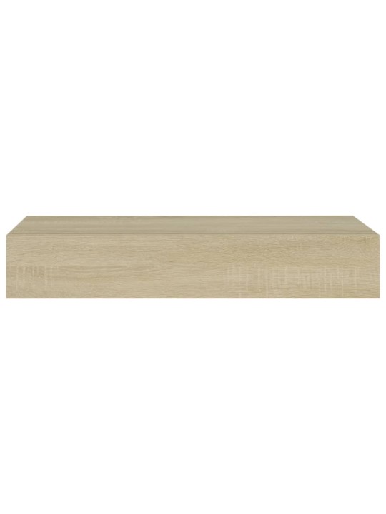 Nástěnná police se zásuvkou dub 60 x 23,5 x 10 cm MDF