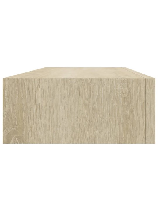 Nástěnné police se zásuvkou 2 ks dub 60 x 23,5 x 10 cm MDF
