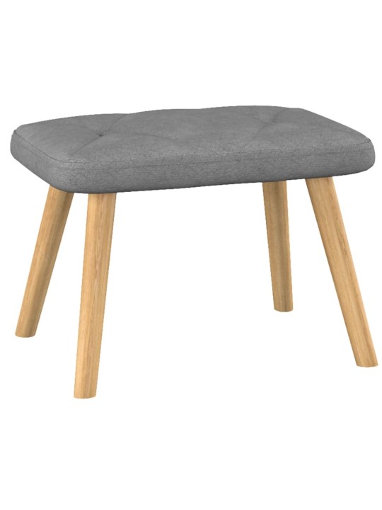Relaxační křeslo se stoličkou tmavě šedé textil