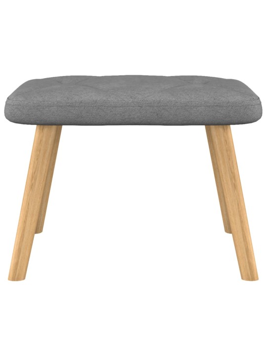 Relaxační křeslo se stoličkou tmavě šedé textil