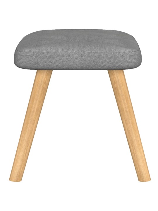 Relaxační křeslo se stoličkou tmavě šedé textil