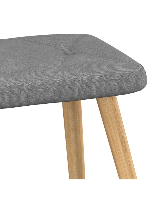 Relaxační křeslo se stoličkou tmavě šedé textil