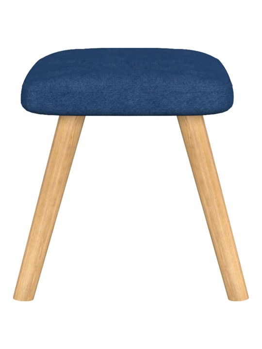Relaxační křeslo se stoličkou modré textil