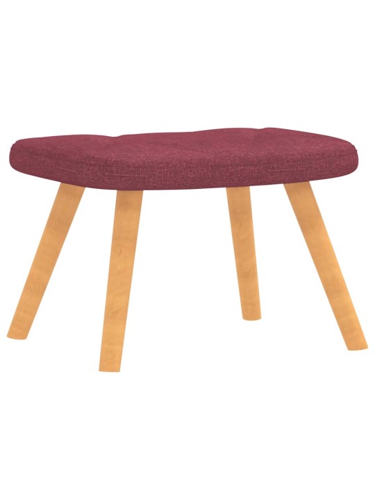 Relaxační křeslo se stoličkou vínové textil