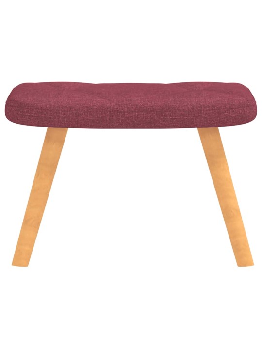 Relaxační křeslo se stoličkou vínové textil