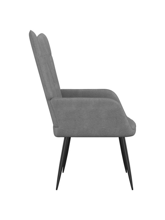 Relaxační křeslo tmavě šedé textil