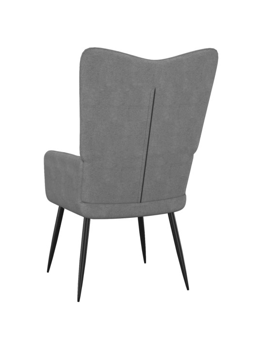Relaxační křeslo tmavě šedé textil