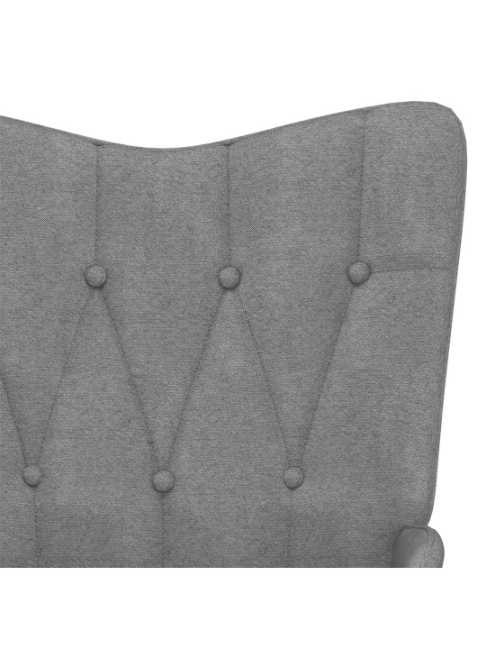 Houpací křeslo tmavě šedé textil