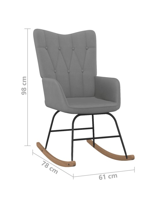 Houpací křeslo tmavě šedé textil