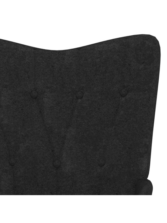 Houpací křeslo černé textil