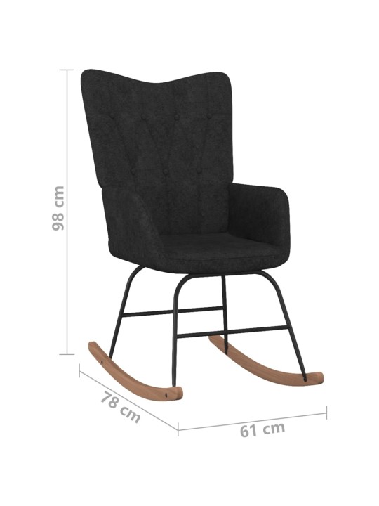 Houpací křeslo černé textil
