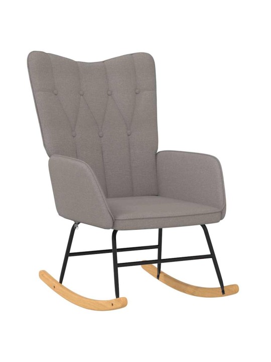 Houpací křeslo taupe textil