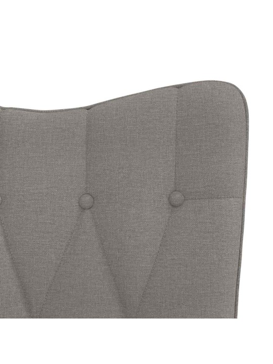 Houpací křeslo taupe textil