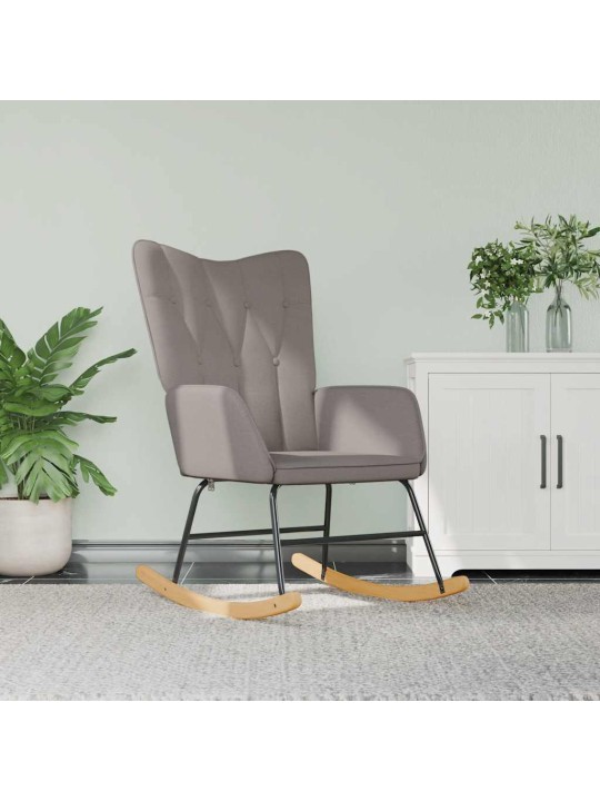 Houpací křeslo taupe textil