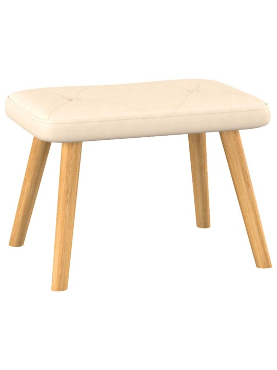 Houpací křeslo se stoličkou krémově textil