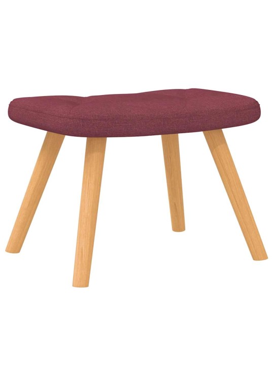 Houpací křeslo se stoličkou vínové textil