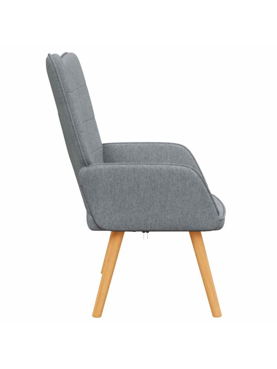 Relaxační křeslo světle šedé textil