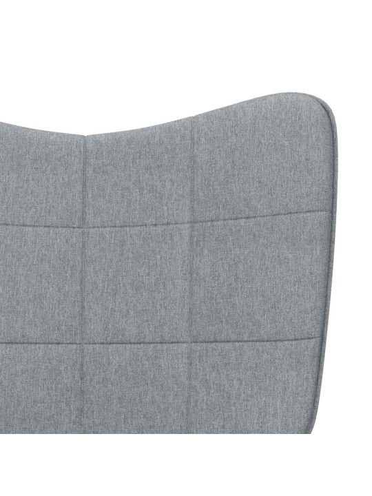 Relaxační křeslo světle šedé textil