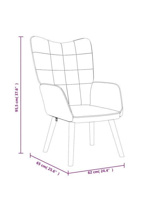 Relaxační křeslo světle šedé textil