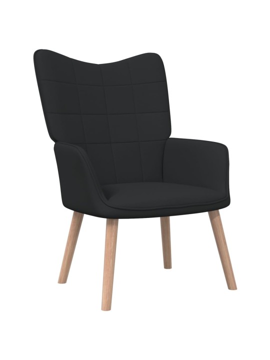 Relaxační židle černá textil