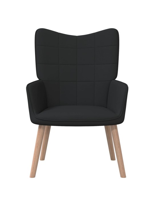 Relaxační židle černá textil