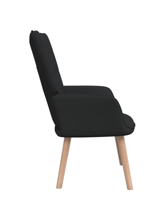 Relaxační židle černá textil