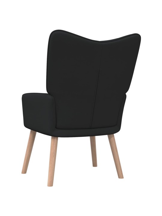 Relaxační židle černá textil
