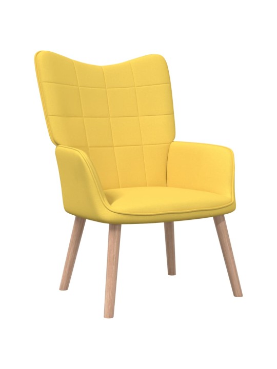 Relaxační křeslo hořčicově žluté textil