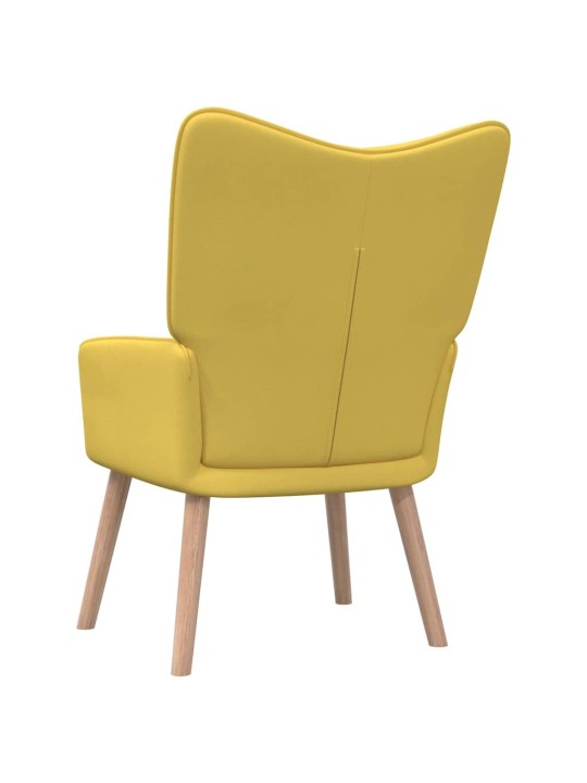 Relaxační křeslo hořčicově žluté textil