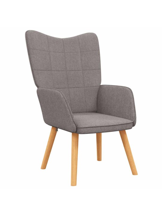 Relaxační křeslo taupe textil