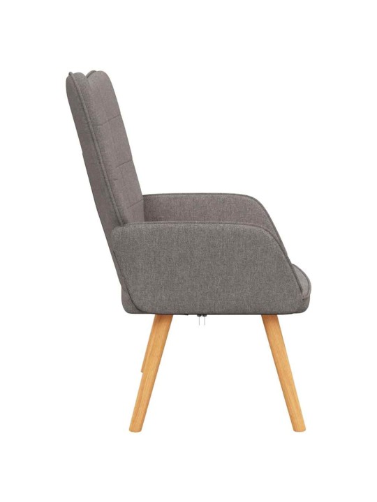 Relaxační křeslo taupe textil