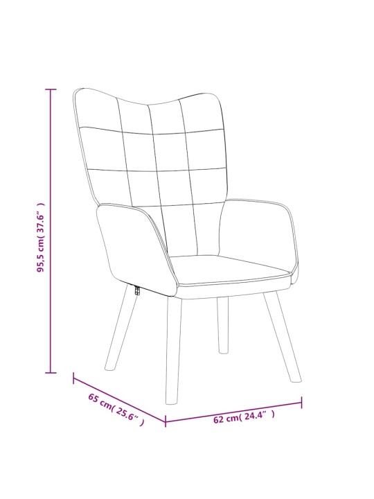Relaxační křeslo taupe textil