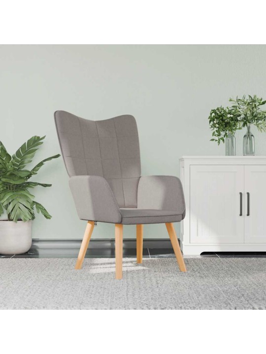 Relaxační křeslo taupe textil